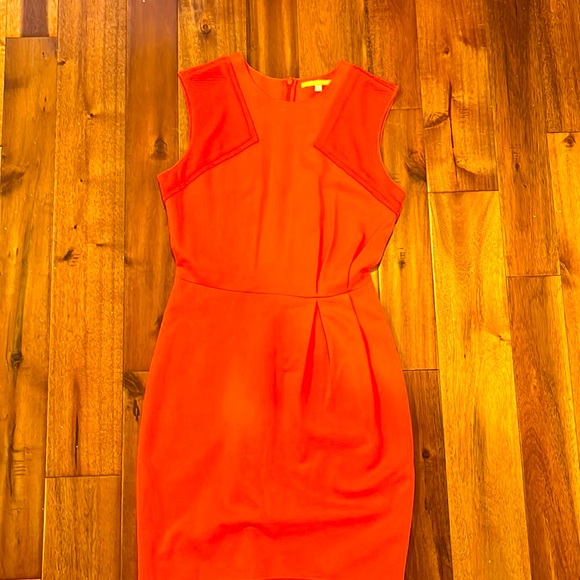 gianni bini orange dress Gianni Bini Orange Halter Neck Midi Dress